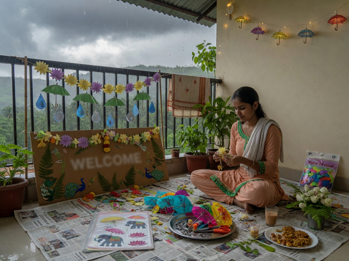 Preparing Baby Shower Decoration for Pune Monsoon Season